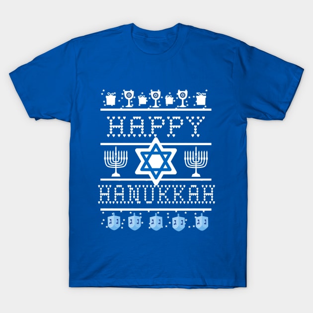 Ugly Hanukkah Sweater T-Shirt by Scarebaby